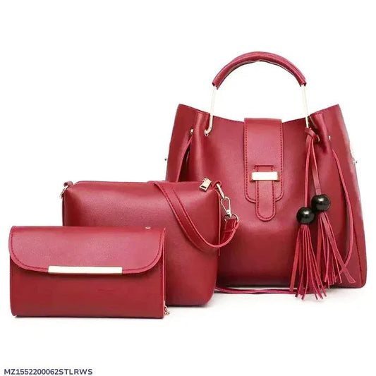 High Quality 3 Piece Synthetic Leather Shoulder Bag